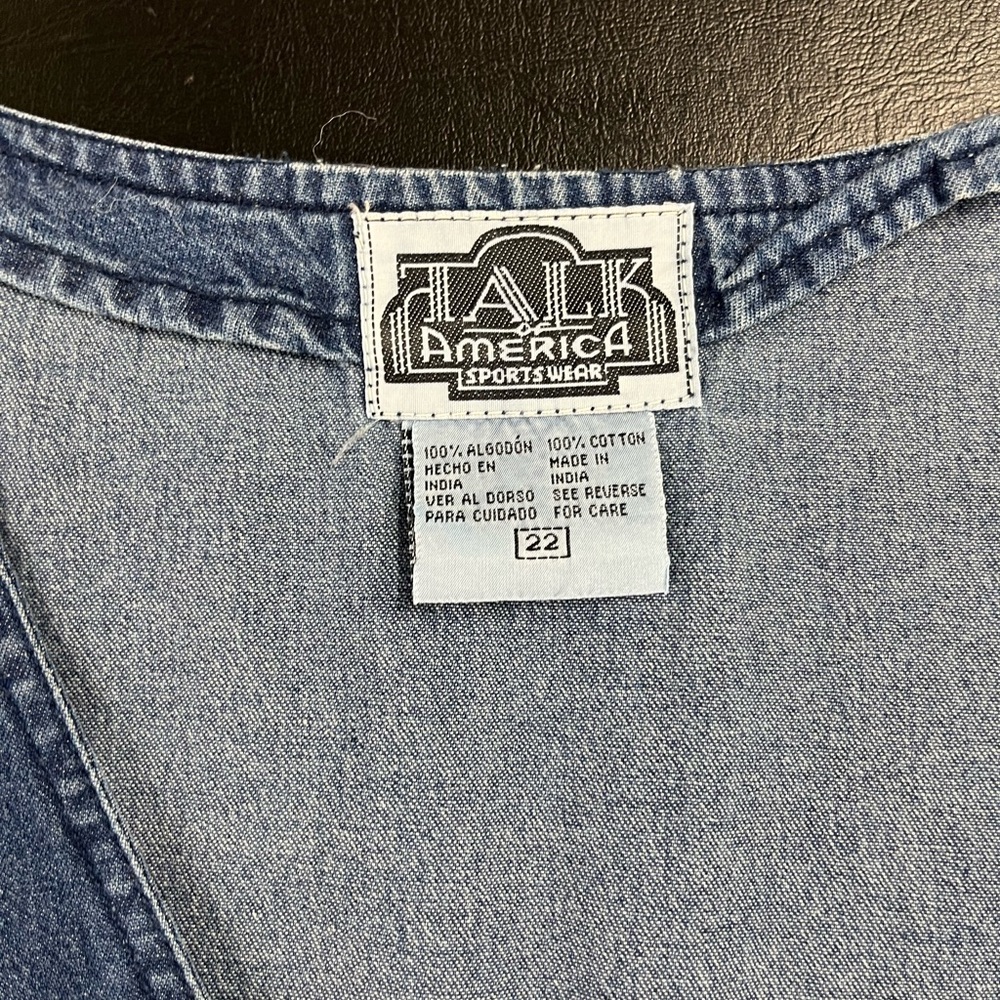 Vintage denim vest size 2X - Picture 6 of 8